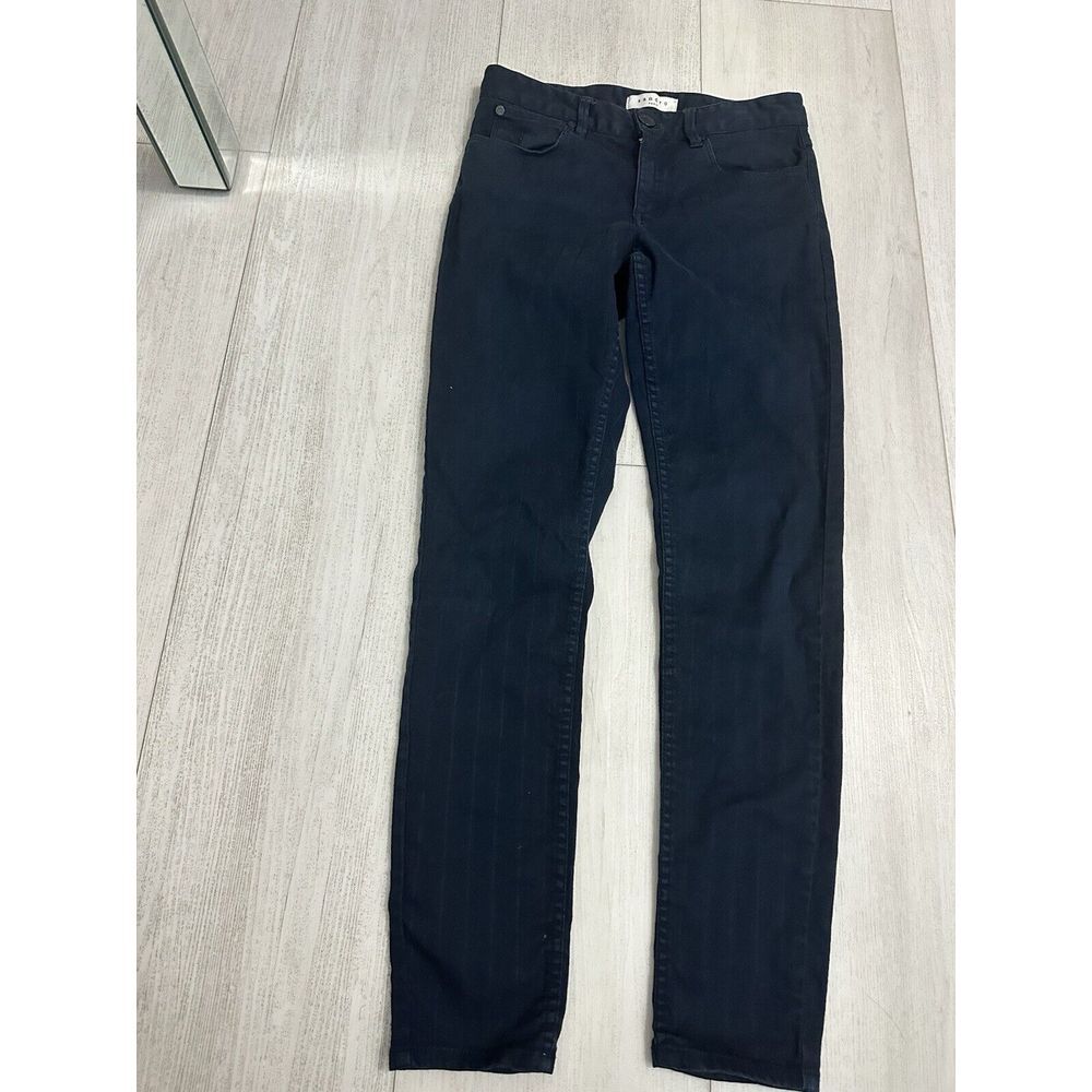 Sandro Paris Women's Nany Blue Skinny Trouser Jeans with Stripes Size 36 / 4‎ US